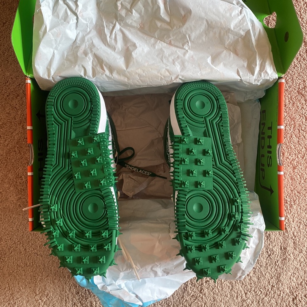 Green Off White Air Forces Mid